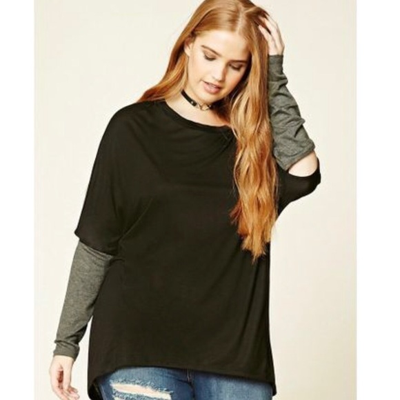 Forever 21 Tops - FOREVER 21 + LONG SLEEVE SHIRT(Cold elbow)